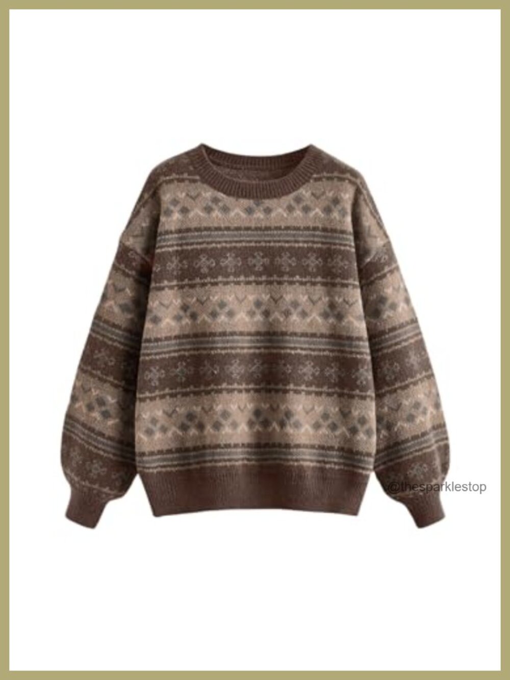 Vintage Grandpa Sweater Oversized Graphic Knit Pullover